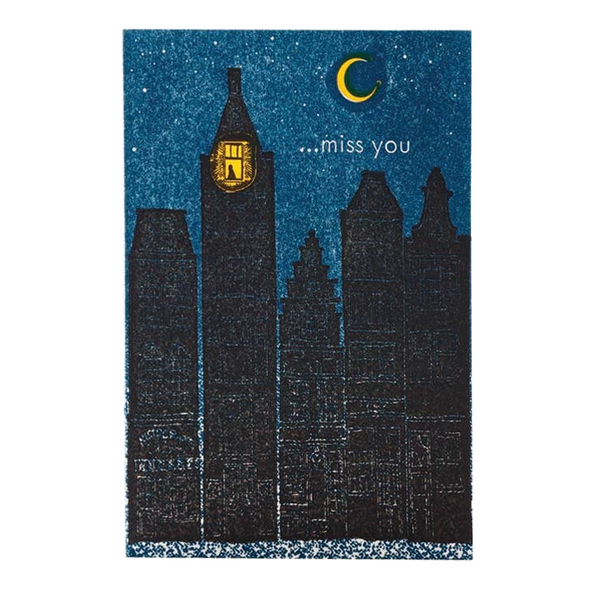 Buildings Miss You Card by Ilee