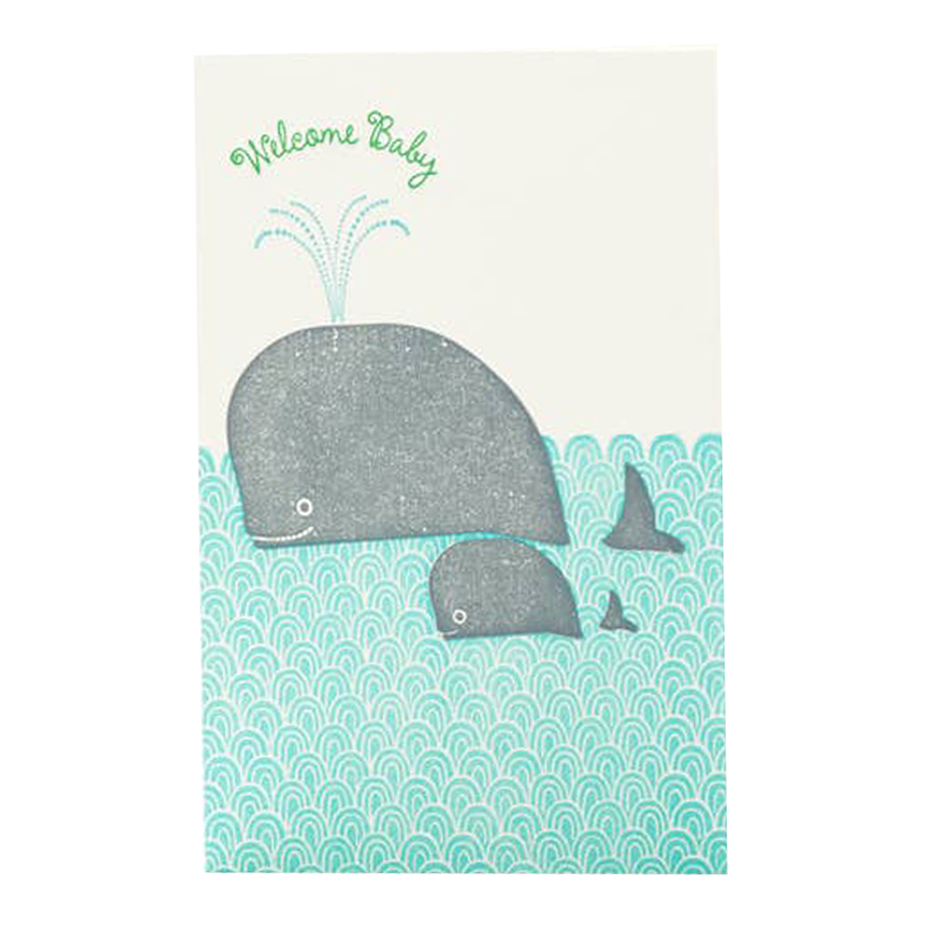 Whales Baby Card by Ilee Papergoods