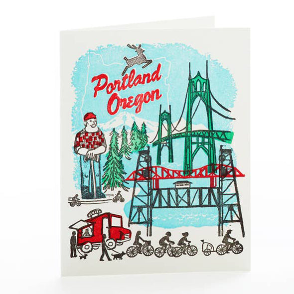 Portland Oregon Notecard by Ilee
