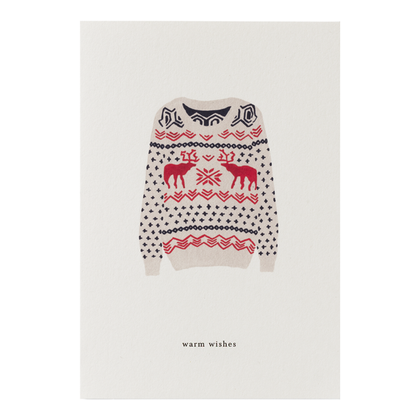 Warm Wishes Sweater Card by Kartotek