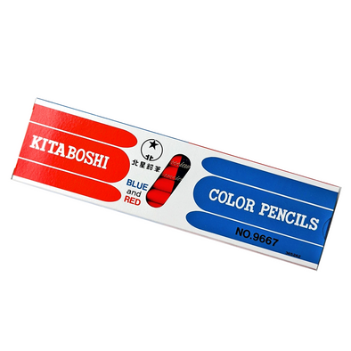 Red and Blue Editor's Pencil Set by Kita-Boshi