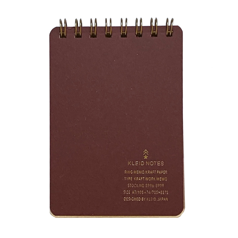 Kraft Work Memo A7 Spiral Notebook by Kleid