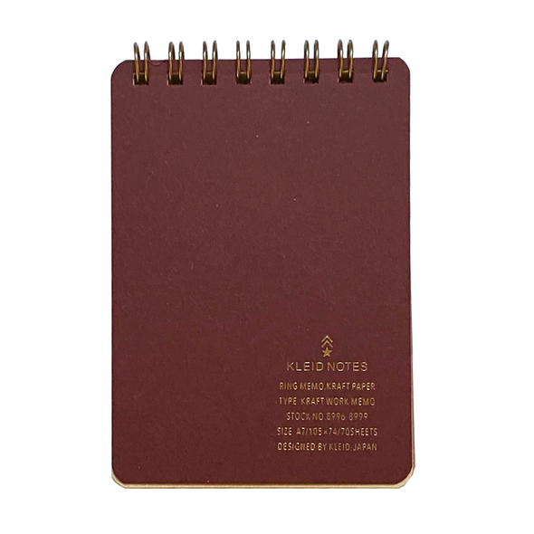 Kraft Work Memo A7 Spiral Notebook by Kleid