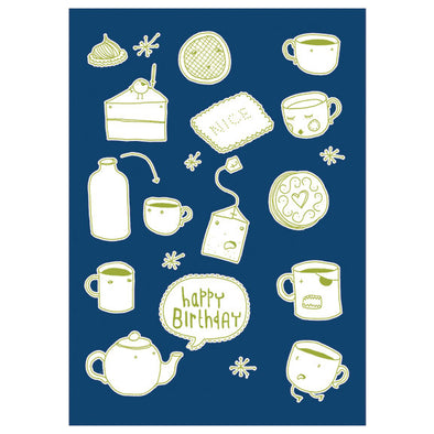 Tea Party Birthday Card by Kate Sutton
