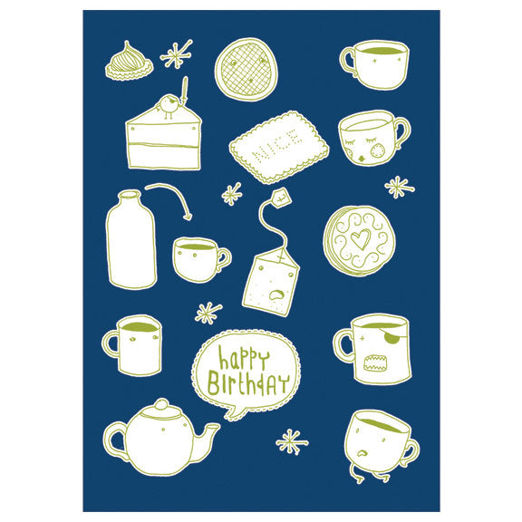 Tea Party Birthday Card by Kate Sutton