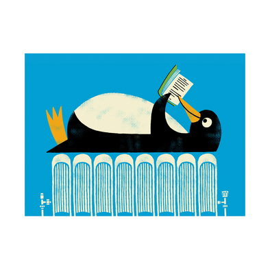 Paul Thurlby Reading Penguin Card by Lagom