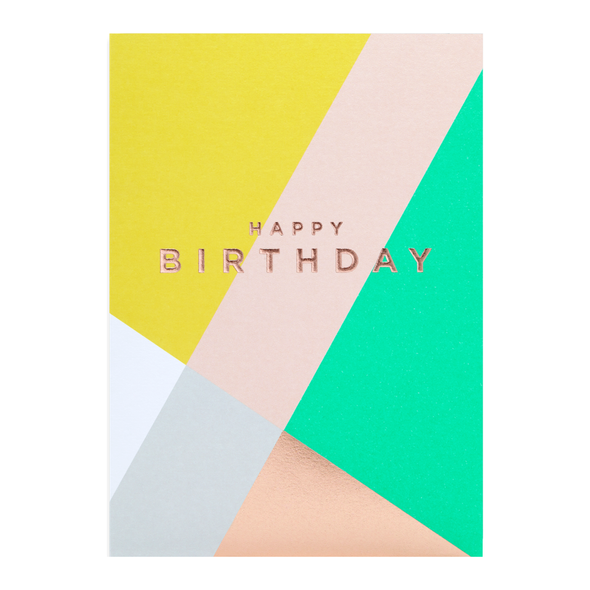 Postco Happy Birthday Color Block Card by Lagom