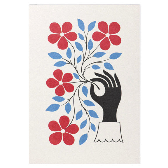 Alexander Girard Hand & Flower Card by Lagom Design