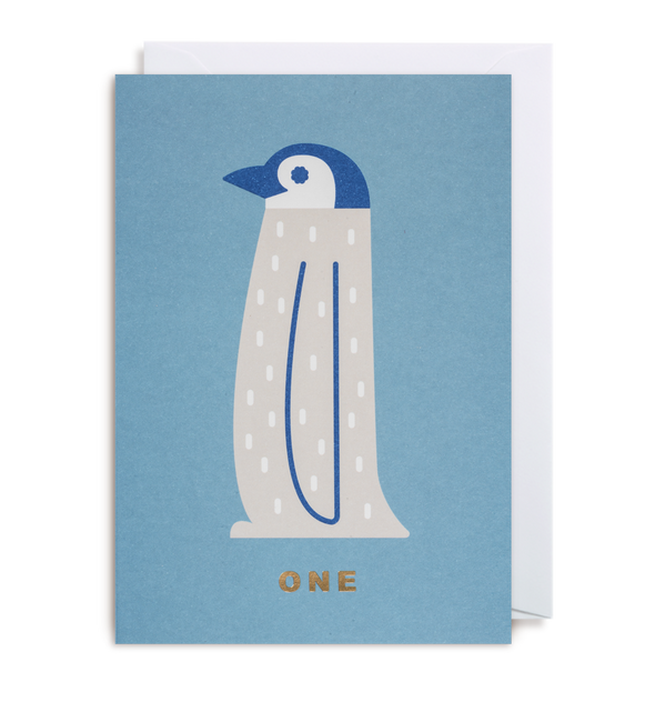 Cozy Tomato Number One Penguin Card by Lagom