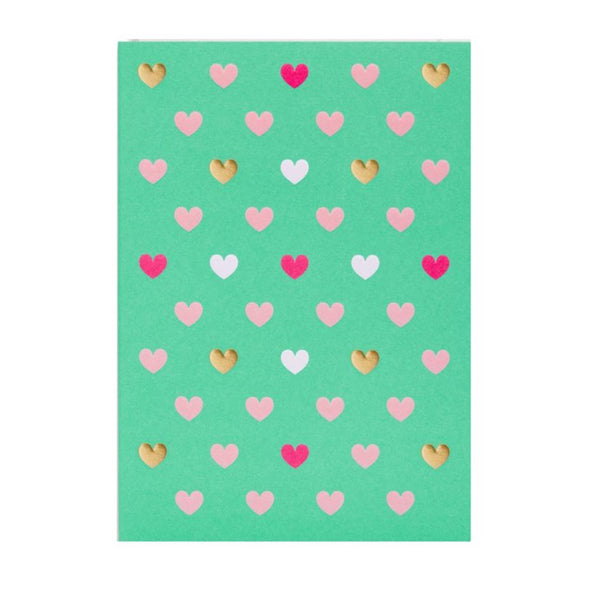 Postco Green Love Hearts Card by Lagom