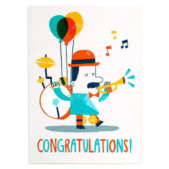 Monster Riot One Man Band Card by Lagom Design