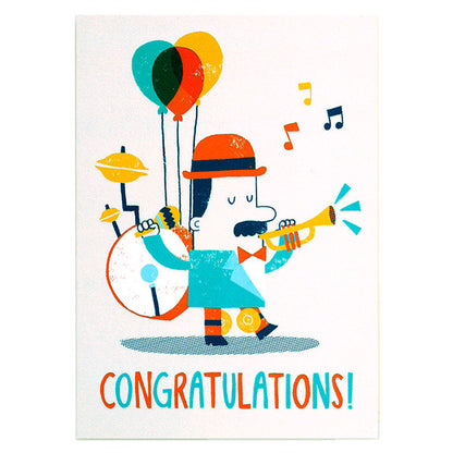 Monster Riot One Man Band Card by Lagom Design