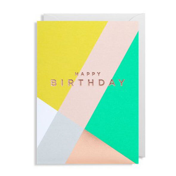 Postco Happy Birthday Color Block Card by Lagom