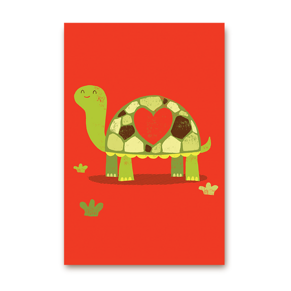 Monster Riot Tortoise Love Postcard by Lagom