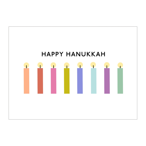Hanukkah Candles Card by Laura Supnik
