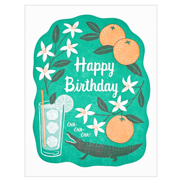 Happy Birthday Cha Cha Card by Lucky Horse Press
