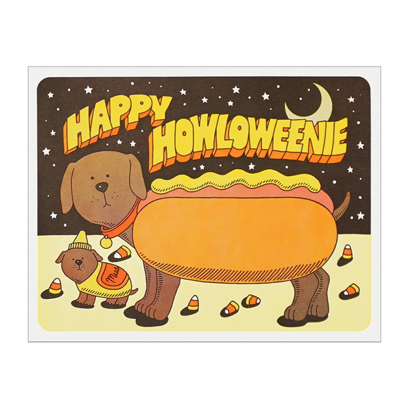 Happy Howloweenie Card by Lucky Horse Press