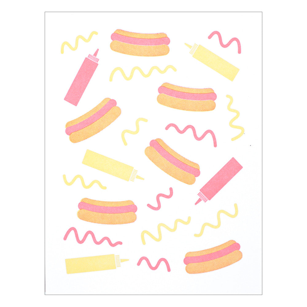 Lucky Horse Press Hot Dog Pattern Card