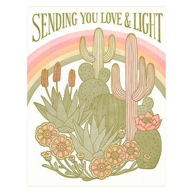 Sending You Love and Light Card by Lucky Horse Press