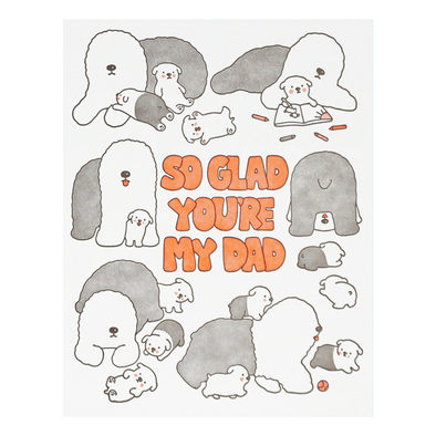 So Glad You're My Dad Sheepdogs Card by Lucky Horse Press