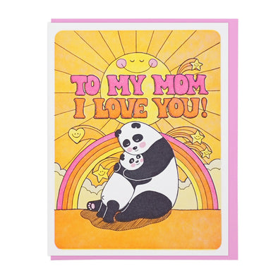 I Love You Mom Panda Card by Lucky Horse Press