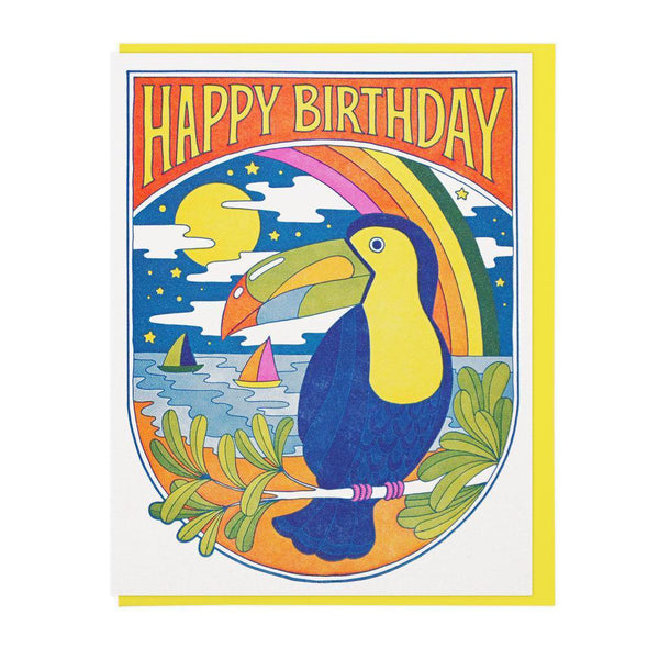 Toucan Nights Birthday Card by Lucky Horse Press