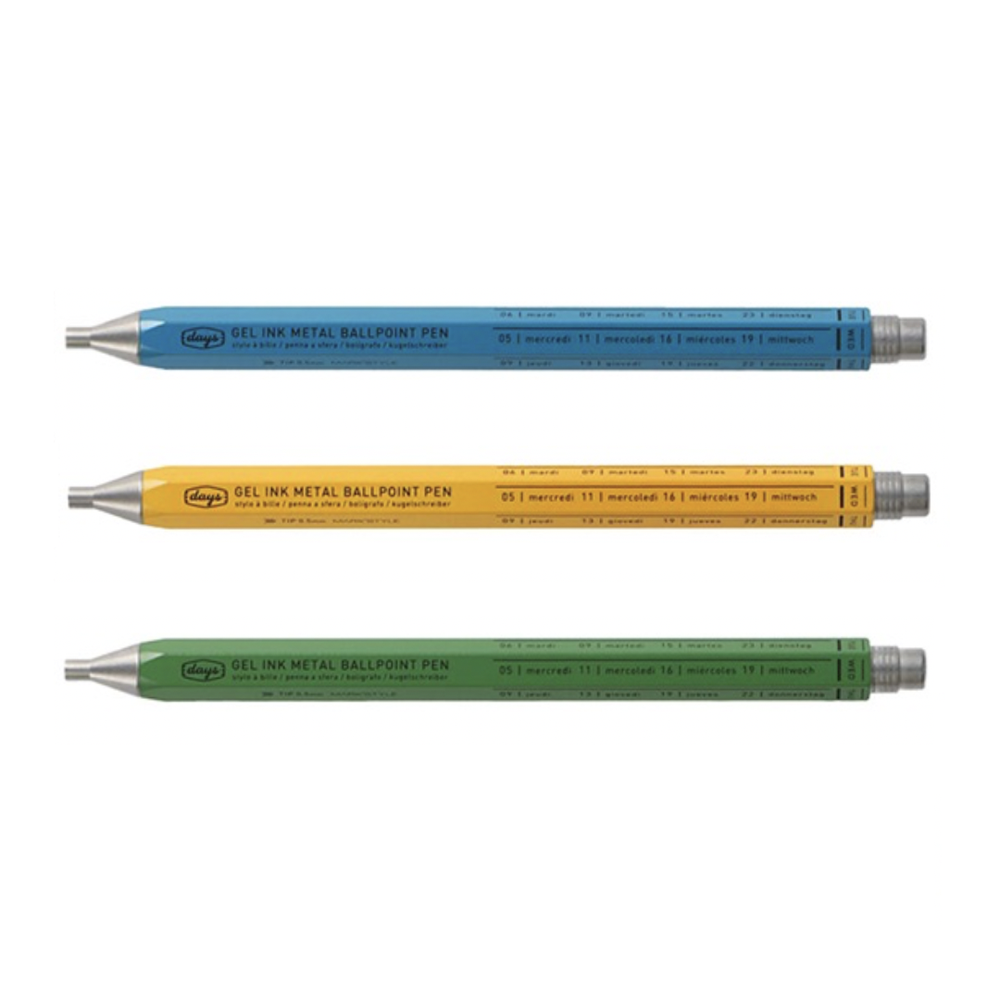 MARK'STYLE Days Gel Ink Metal Ballpoint Pens – Omoi Life Goods