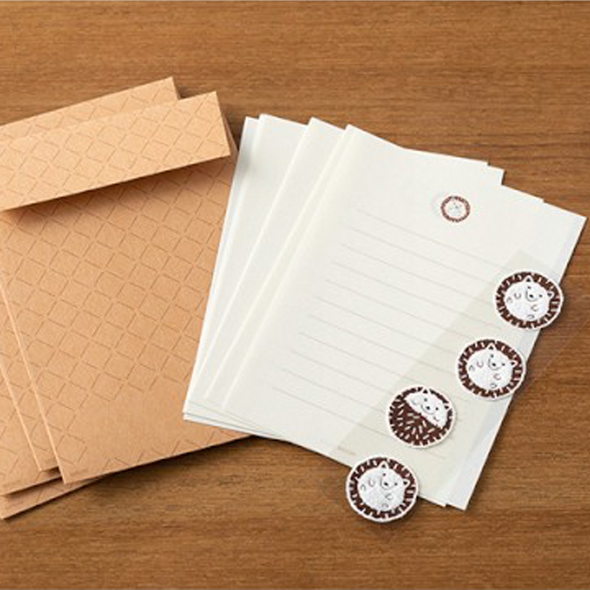 Hedgehog Stationery Set by Midori