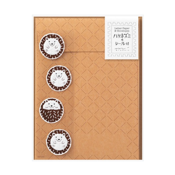 Hedgehog Stationery Set by Midori