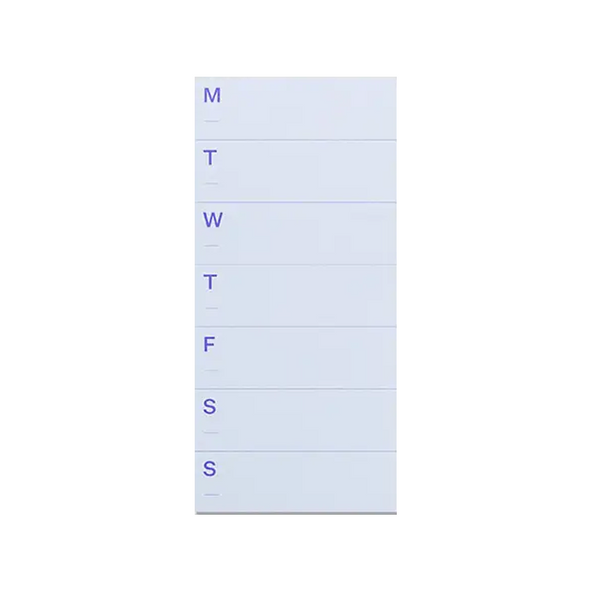 Weekly Notepad Small by mishmash
