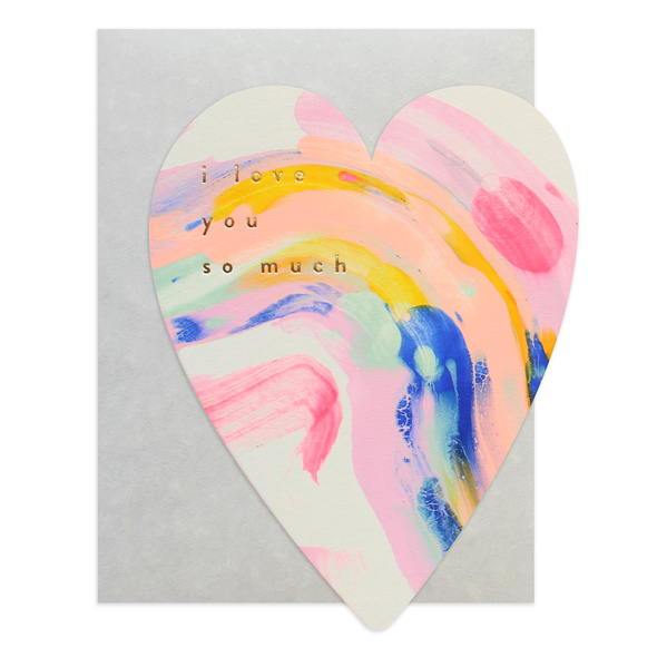 Rainbow Heart Card by Moglea