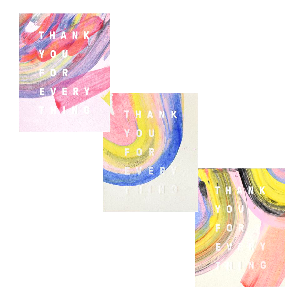 Rainbow Thank You For Everything Card by Moglea