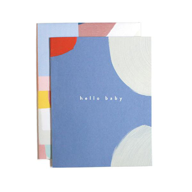 Baby Hello Blue Card by Moglea