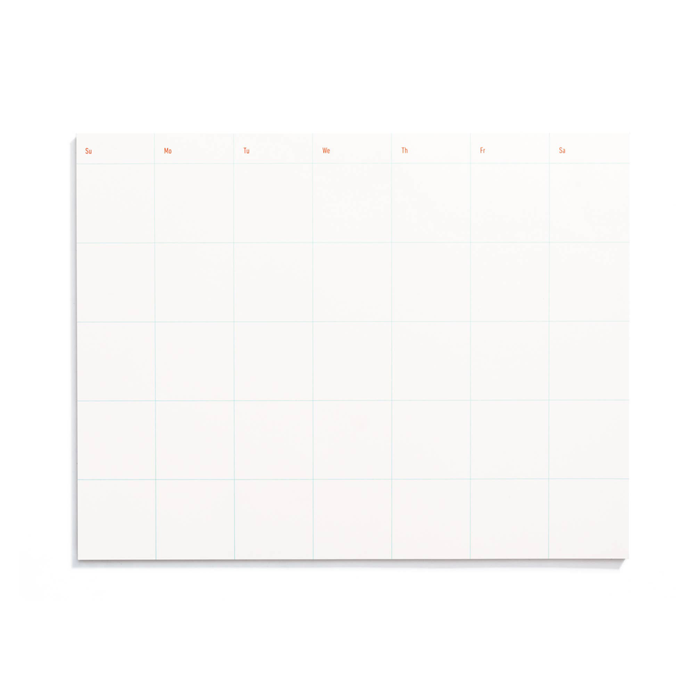 Monthly Calendar Notepad by Shorthand
