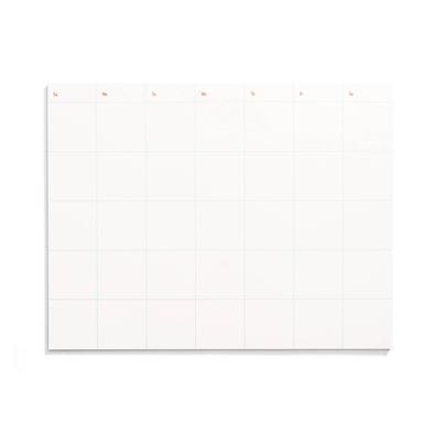 Monthly Calendar Notepad by Shorthand