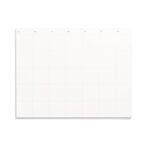 Monthly Calendar Notepad by Shorthand