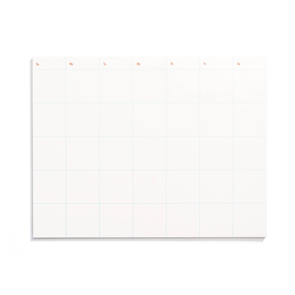Monthly Calendar Notepad by Iron Curtain Press