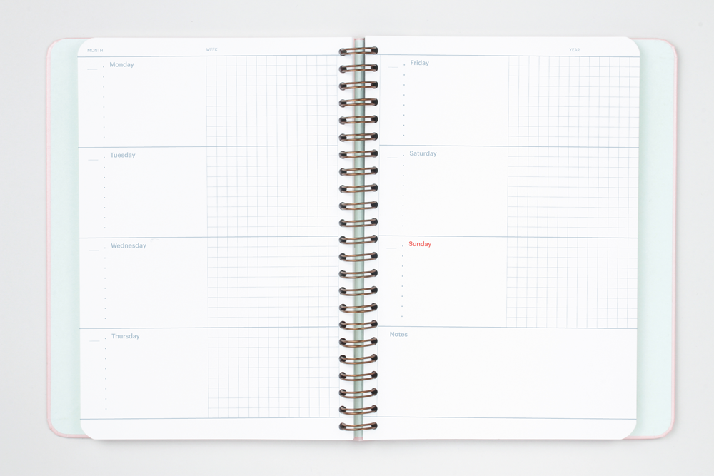 Undated Weekly Horizontal Planner by Mossery