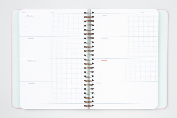 Undated Weekly Horizontal Planner by Mossery