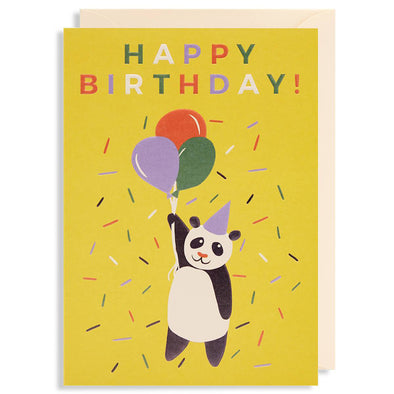 Naomi Wilkinson Happy Birthday Panda Card by Lagom Design