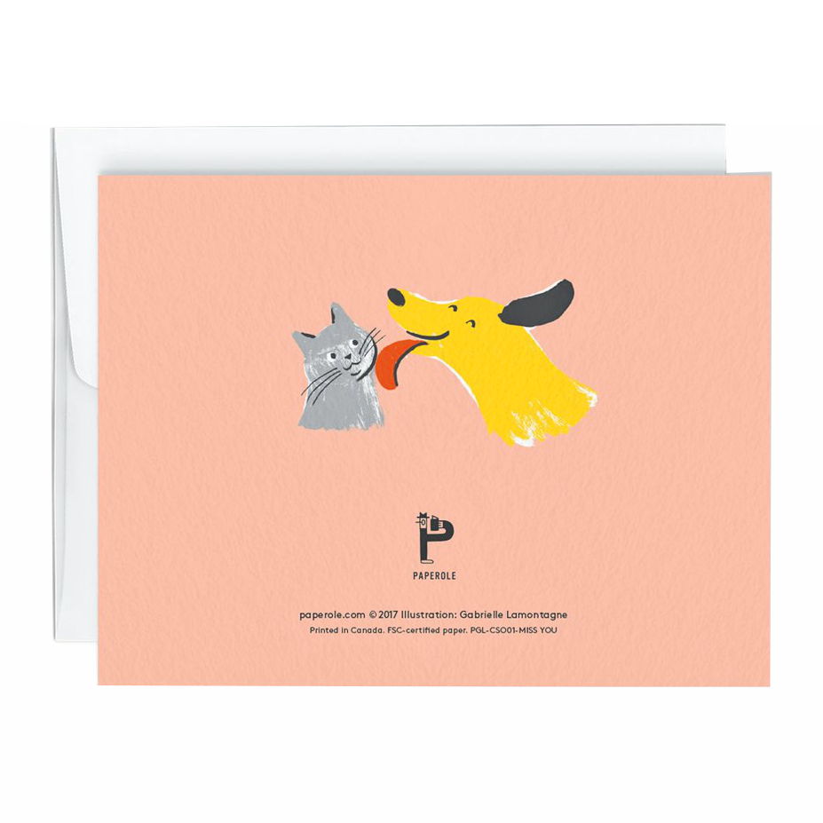 I Miss You Card by Paperole