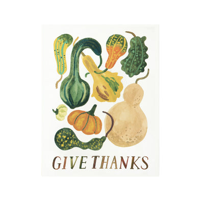Give Thanks Autumn Gourd Card by Quill & Fox