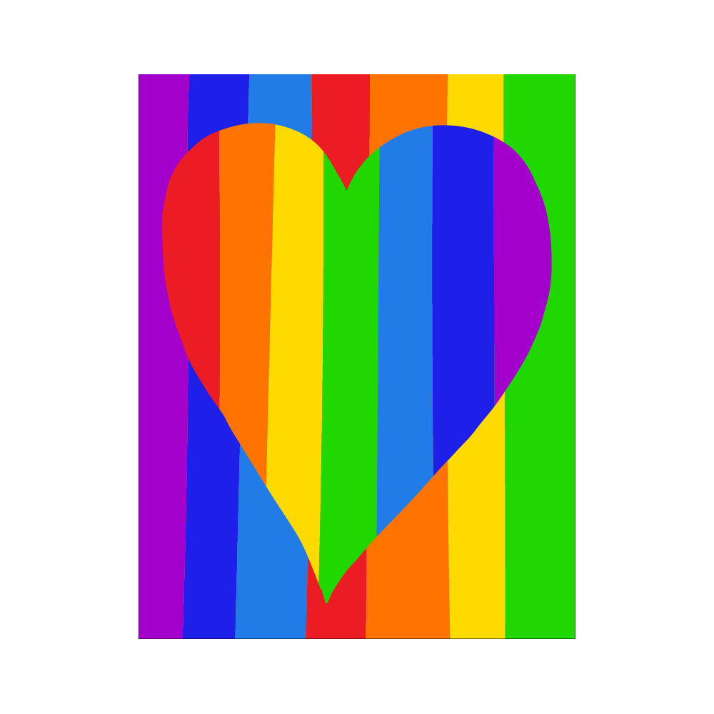 Rainbow Heart Mini Note Cards