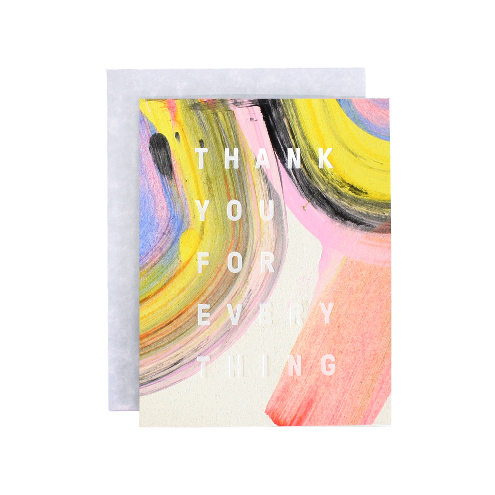 Rainbow Thank You For Everything Card by Moglea