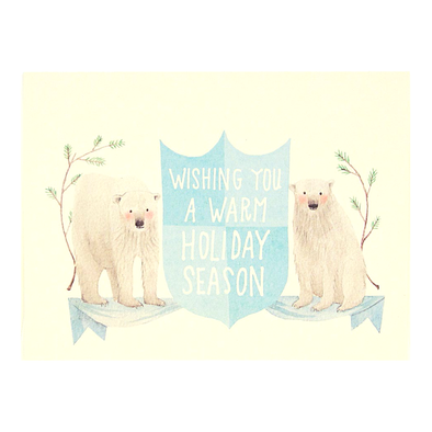 Polar Bear Holiday Crest Card by The Regional Assembly of Text