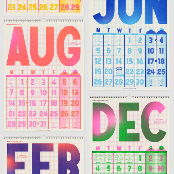 2023 Wall Calendar by Risotto