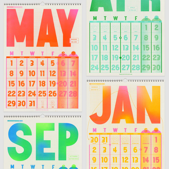 2023 Wall Calendar by Risotto