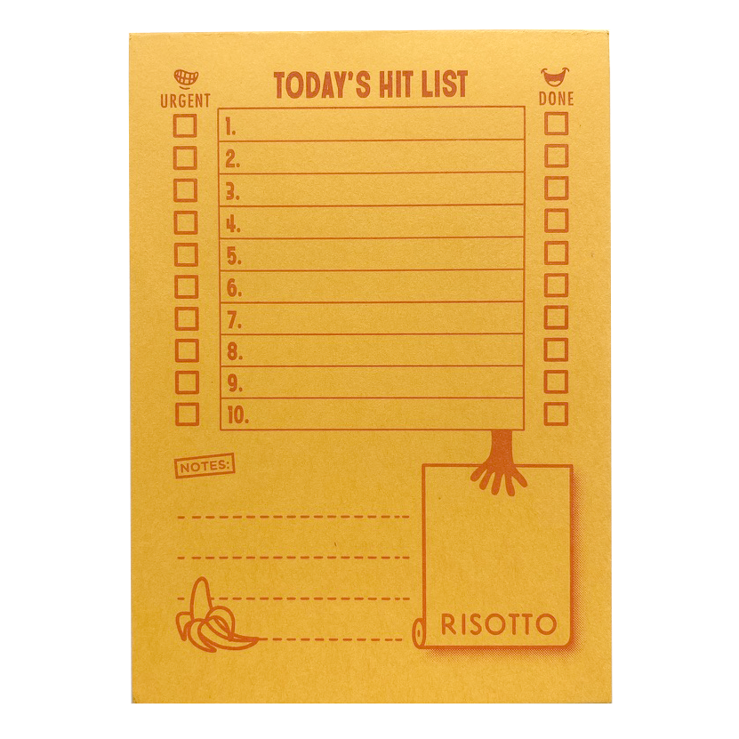 Hitlist Paper Format Hit List Notepad by Risotto – Little Otsu
