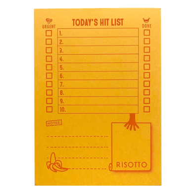 Hit List Notepad by Risotto