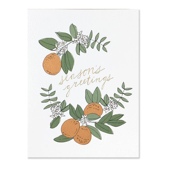 Season's Greetings Oranges Card by Hartland